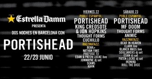 Cartel completo y distribución de las Dos Noches en Barcelona con Portishead - Theborderlinemusic.com
