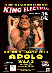 KING ELECTRIC, Los jefes de psychedelic electro-funk. Apolo Sala 2 - 3 Mayo 2013 - Theborderlinemusic.com